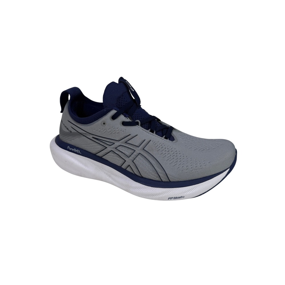 Asics Gel Nimbus 25 Running Shoes Mens 8.5 Extra Wide 4E Gray Blue 1011B618 021